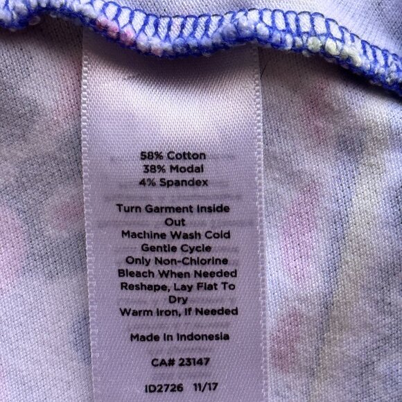 NEW T by Talbots UPF 50 Sz 3X Womens Pique Knit Tunic 3/4 Sleeve Multi Daisy - Picture 9 of 9